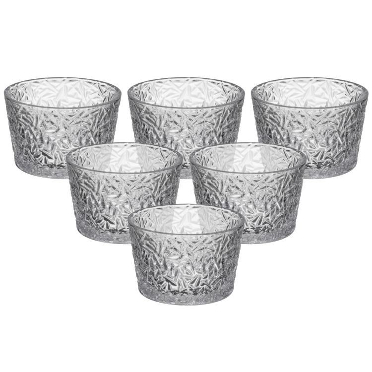 Komplet pucharków LIRYC 290ml wzór 3 kruszony lód 6 sztuk